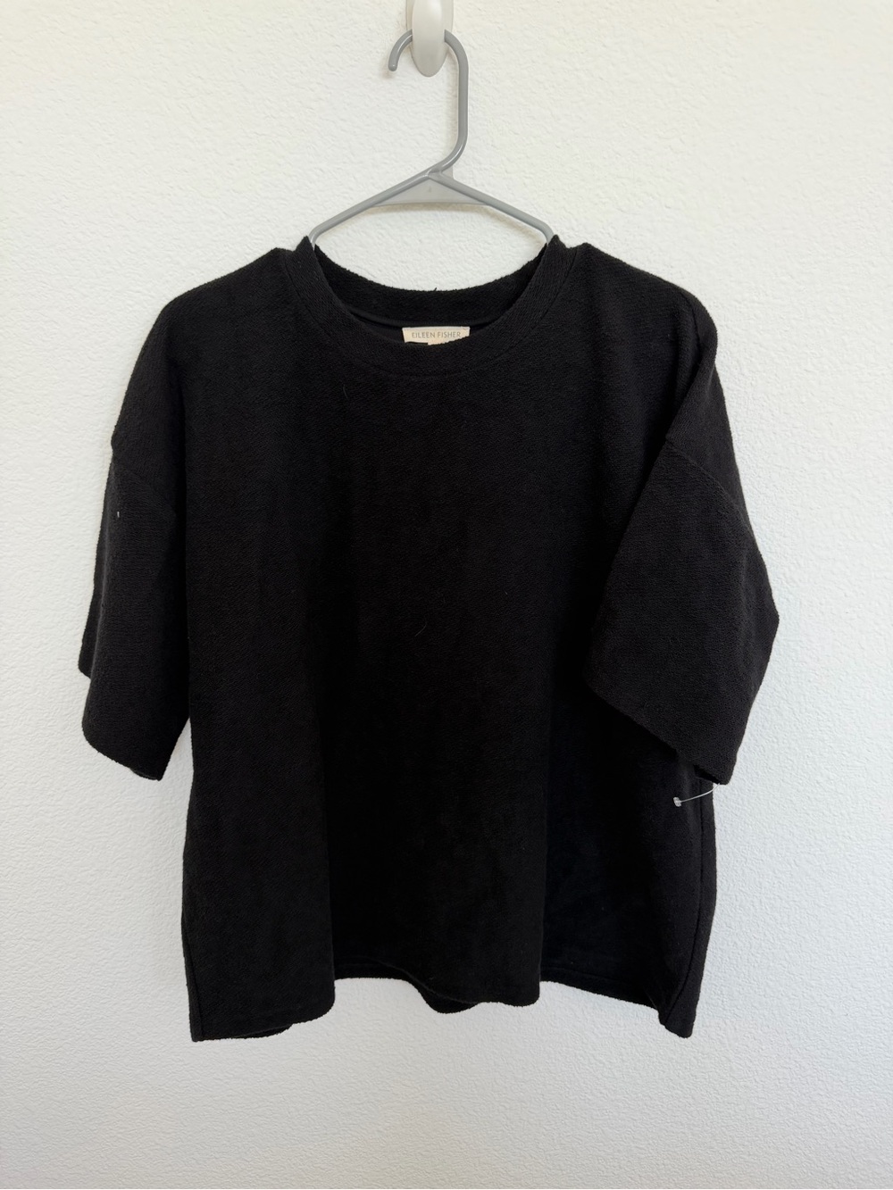 Eileen Fisher Sweatshirt Short Sleeve Oversized Small New